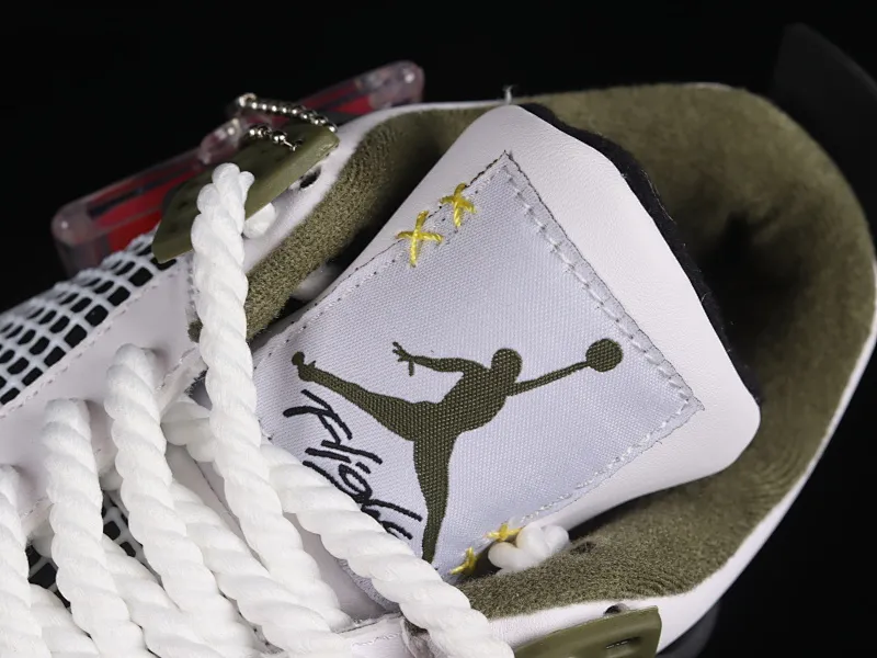 All categories Air Jordan Jordan series basketball shoes Air Jordan 4 Air Jordan 4 Retro AJ4 Joe 4 white and green men's cultural basketball shoes CT8527-900